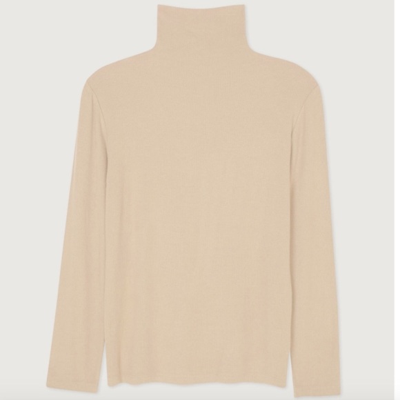 OAK + FORT Tops - Oak + Fort Turtleneck Sweater Long Sleeve Beige